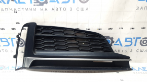 Right front bumper grille for Audi A5 F5 18-19 without radar, black with chrome molding, S-Line, sand