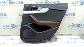 Door trim panel rear right Audi A5 F5 18-19 5D leather black, ebony insert, Bang & Olufsen
