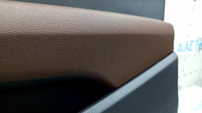 Door trim panel front right Audi A5 F5 18-19 5D black, insert black leather, armrest leather brown, molding aluminum trimaran, with handle, scratches