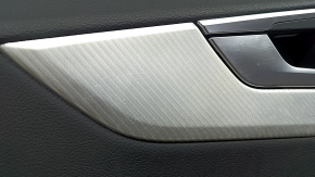 Front left door panel for Audi A5 F5 18-19 5D, black, black leather insert, brown leather armrest, aluminum trimaran molding, with handle, scratches, needs cleaning