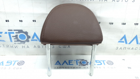 Rear left headrest for Audi A5 F5 18-19 5D leather, brown with brown stitching