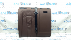 Rear seat backrest, 2nd row, right, Audi A5 F5 18-19, 5D leather, brown with brown stitching, with belt and armrest