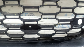 Radiator grille assembly for Audi A5 F5 18-19, gloss black + gloss black molding, cracks