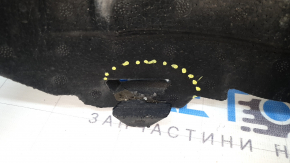 The front bumper absorber of the Audi A5 F5 18-19 has a broken mount and is dented.