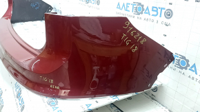 Rear bumper bare upper part VW Tiguan 18-24 CAPA, red, pressed