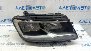 Right front headlight for VW Tiguan 18-21, halogen, LED DRL, cracks, spider web