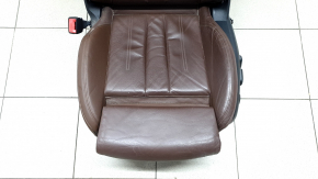 Driver's seat for Audi A5 F5 18-19 with airbag, electric, heated, brown leather with brown stitching, with knee support, Sport