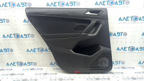 Rear left door panel for VW Tiguan 18-20 black, black fabric armrest, plastic insert, with handle, scratch