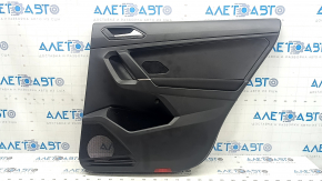 Black rear right door panel for VW Tiguan 22-24, black fabric armrest, plastic insert, with handle