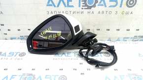 Left side mirror assembly for Audi A5 F5 18-25 5D 13 pins, white, heated, turn signal, auto-dimming, BSM,