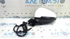 Left side mirror assembly for Audi A5 F5 18-25 5D 13 pins, white, heated, turn signal, auto-dimming, BSM,