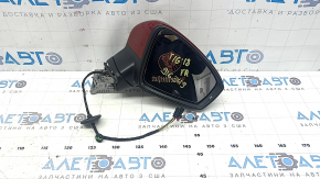 Right side mirror assembly for VW Tiguan 18-19, 6+2 pins, BSM, turn signal, heated, blue, scratches