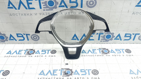 VW Tiguan 18-22 steering wheel trim, glossy black with gray, 2 pieces, scratches