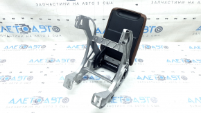 Audi A5 F5 18-19 armrest, brown leather with brown stitching, with bracket