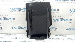 Left rear seat back, 2nd row, VW Tiguan 18-21, black leather, perforated, with belt, needs cleaning, tear