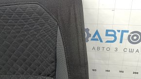 Left rear seat back, 2nd row, VW Tiguan 18-21, black leather, perforated, with belt, needs cleaning, tear