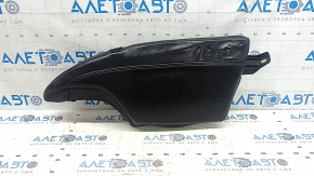 Left rear seat cushion for a 13-14 Cadillac ATS, black leather, wrinkled