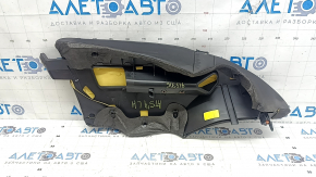 Left rear seat cushion for a 13-14 Cadillac ATS, black leather, wrinkled