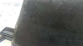 Left rear seat cushion for a 13-14 Cadillac ATS, black leather, wrinkled