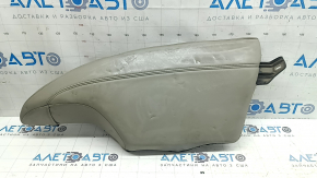 Left rear seat side panel for a Cadillac ATS 13-14, gray leather, wrinkled, broken fastening, needs cleaning