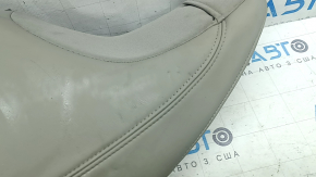 Left rear seat side panel for a Cadillac ATS 13-14, gray leather, wrinkled, broken fastening, needs cleaning