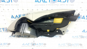 Right rear seat side panel for Cadillac ATS 13-14, gray leather, wrinkled, needs cleaning