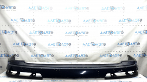 The rear bumper is bare, the upper part of the Audi Q7 16-26 is white, scratches, the mount is broken