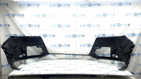 Bare front bumper for Audi Q7 16-19, for 4 parking sensors, blue, scratches, chips, broken fasteners