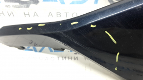 Front bumper lip left Audi Q7 16-19 blue, scratches, broken fasteners
