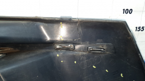 Left front bumper grille for Audi Q7 16-19, chrome, with parking sensors, no radar, no cover, cracked, broken fasteners