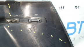 Left front bumper grille for Audi Q7 16-19, chrome, with parking sensors, no radar, no cover, cracked, broken fasteners