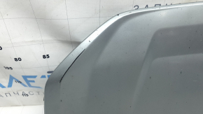 Audi Q7 16-19 front bumper lip, silver, scratches, chips, crack in mount