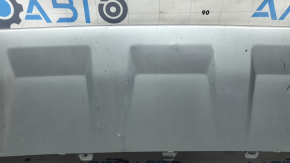Audi Q7 16-19 front bumper lip, silver, scratches, chips, crack in mount