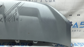 Audi Q7 16-19 front bumper lip, silver, scratches, chips, crack in mount