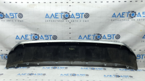 Audi Q7 16-19 front bumper lip, silver, scratches, chips, crack in mount