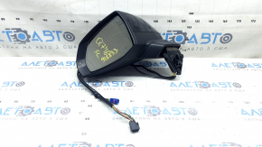 Left side mirror assembly for Audi Q7 16-19, 15+4 pins, heated, auto-folding, turn signal, auto-dimming, camera, BSM, blue
