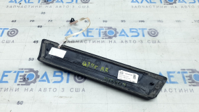 Rear right outer door sill trim for Audi Q7 16-26, black with chrome, backlit, scratches