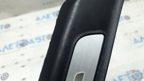 Rear right outer door sill trim for Audi Q7 16-26, black with chrome, backlit, scratches