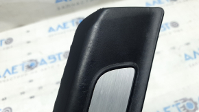 Rear right outer door sill trim for Audi Q7 16-26, black with chrome, backlit, scratches
