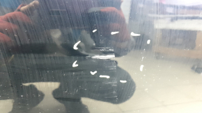 Bare front right door of Audi Q7 16-19 blue LC5M, scratches, bump