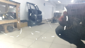 Bare front right door of Audi Q7 16-19 blue LC5M, scratches, bump