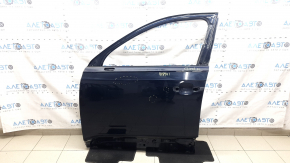 Bare front left door of Audi Q7 16-19 blue LC5M, chips