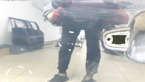 Bare front left door of Audi Q7 16-19 blue LC5M, chips