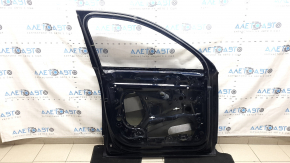 Bare front left door of Audi Q7 16-19 blue LC5M, chips