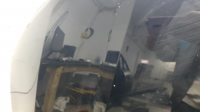 The hood of an Audi Q7 16-26 aluminum, bare, scratches, chips, glued on