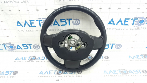 The steering wheel is bare, Volvo XC90 16-26, black leather, without heating and paddle shifters, with buttons.