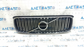 Black grille with Volvo XC90 16-19 badge, chrome frame, under the camera, bumpers