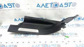 Rear left inner door sill plate for Volvo XC90 16-23 with backlight, black, scratches