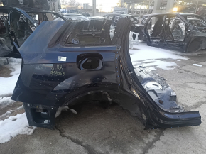 Audi Q7 16-26 rear right quarter wing on the body, blue, scratches, dent