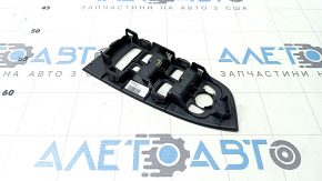 Front left window lift control trim Volvo XC90 16-22 black without auto-folding mirrors